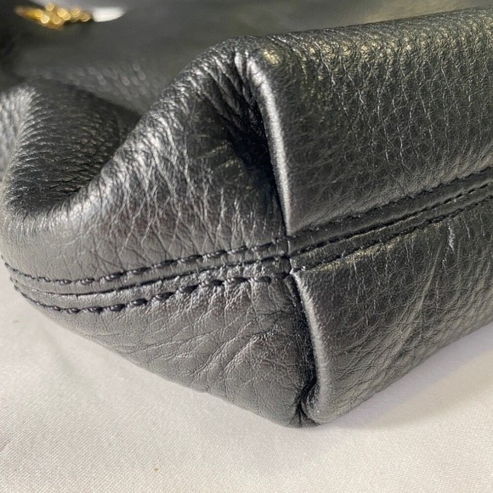 Michael Kors Pebbled Leather Black Crossbody Hobo Bag Purse EUC - Picture 9 of 10